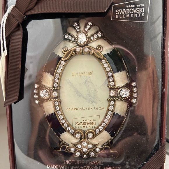 Art deco style Argento SC picture frame made with Swarovski Elements! - Picture 2 of 5